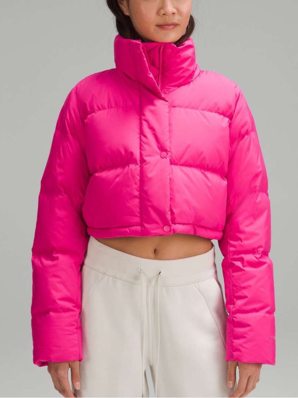 Lululemon sonic pink super cropped wonder puff